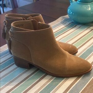 Talbots Suede Ankle Booties in Camel